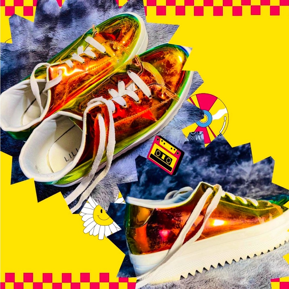 YRU Metallic Sneakers